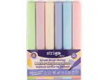 Set Di Pennarelli Acrilici Strigo Con Pennello - 6 Colori Vivaci Per Artisti Creativi! Perfetto Per Dipingere E Disegnare.