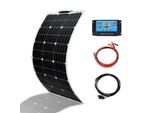 Set Di Pannelli Solari Flessibili, Potenza 200W, Alta Efficienza, Perfetti Per Camper E Uso Off-Grid , Set Da 100W