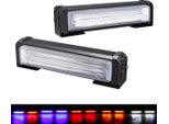 2Pcs 40W Griglia Anteriore Cob Led Luce Di Emergenza Lampada Stroboscopica Di Avvertimento Flash 12-24V - Giallo