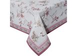 Tovaglia Estate 6 140X180 Bianco Rosa Fiori Eurofirany