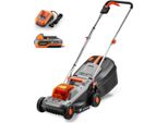 Tagliaerba A Batteria 20V FX-E1RM20ECO - Leggero, Silenzioso, Perfetto Per Piccoli Giardini Fino A 400 M² - Sacco Di Raccolta Da 30L