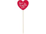 Cake Topper Cuore Rosso Su Pizzo San Valentino