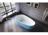Vasca Da Bagno A Libera Installazione Ovale Blu Contemporaneo