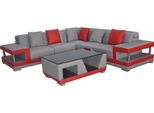 Divano In Pelle Con Usb, Divano Zona Giorno Set Angolare Design Divano Moderno A L