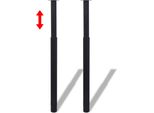 Aiorber 2 X Gamba Telescopica Per Tavolo, Regolabile In Altezza, 70-110 Cm, Gamba Di Supporto, Gamba Per Tavolo, Ferro, Per Banco Da Lavoro, Scrivania, Tavolo Da Pranzo, Nero