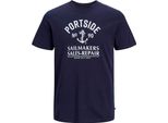 Jack & Jones Blu Bay Side Maglietta A Maniche Corte Blu 2XL Uomo Blu 2XL
