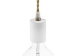 Creative Cables - Kit Portalampada E27 In Legno - Bianco