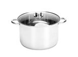 Pentola In Acciaio Inox Ribelli, Pentola Per Zuppa Con Coperchio In Vetro E Manici Freddi, 14L, (18/10)Acciaio Inox