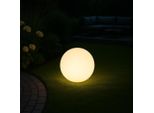 Melitec Solar Light - Lampada Solare Da Giardino A Led Con Cambio Di Colore - Illuminazione Per Giardino Balcone Terrazza - 30 Cm - Plastica - Sfera, Rotonda - LK13-6