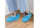 100 Pezzi Copriscarpe Monouso In Tessuto Non Tessuto Con Copriscarpe Antiscivolo Traspiranti E Resistenti Alla Polvere (Blu Scuro)