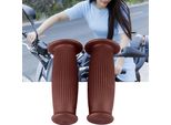 Coppia Di 1 Pollice 25/28 Mm Universale Moto Vintage Tpu Manubrio Impugnatura Caffè