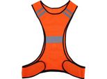 Gilet Di Sicurezza Riflettente Ad Alta Visibilità Abbigliamento Di Sicurezza Per La Corsa Notturna Vita Regolabile (Arancione)