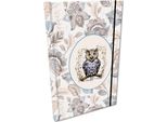 Blocco Note A5 Griglia Con Gomma Soft Touch Gufo