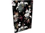 Blocco Note A5 Griglia Soft Touch Fiori Tropicali