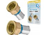 Connettore Pex 16X1/2 Gw Manicotto Di Compressione In Ottone Massiccio