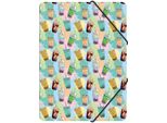 Cartellina Con Gomma A4 Pp Stampata Bubble Tea