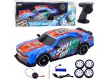 Auto Sportiva Rc Telecomandata Illuminata Corpo Drift Blu