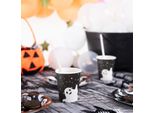 Bicchiere Di Carta Halloween Fantasma 220Ml 6 Pz