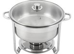 Chafing Dish, Capacità 8,5 Litri, Struttura In Acciaio Inox, Argento