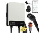 Caricabatterie Per Veicoli Elettrici, 11 Kw Di Potenza Massima, Controllo Tramite App, 11Kw 7,5M Bianco, TYPE2