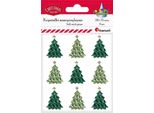 Cristalli Autoadesivi Alberi Di Natale 2,8X3,5 Cm 9 Pezzi Titanum