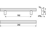 Ringhiera RE33, Nero Super Opaco, 192 Mm
