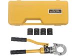 Pinza Pressatrice Per Tubi Pex - Utensile Idraulico - 8 T - 4 Ganasce Di Pressatura 16/20/25/32 Mm - Per Raccordi In Alluminio Composito E Pb - Impianti Sanitari - Giallo
