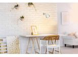 Dmora Lampada Da Parete Vigone Bianco, Materiale Aplique In Metallo