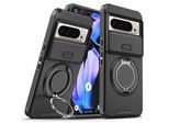 Custodia Protettiva Resistente Con Scivolo Per Fotocamera E Supporto Ad Anello Per Google Pixel 9 Pro Xl 5G