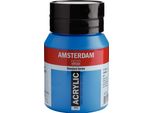 Bottiglia Per Colori Acrilici Amsterdam Serie Standard 500 Ml Ciano Primario 572