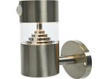 Applique Solare In Acciaio Inox 15-150Lm Luce Calda ø12X16Cm Lumineo