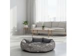 Cuccia Per Cani Divano Per Cani Cuccia Per Gatti Ø60Cm Grigio Cuscino Per Cani Cuscino Reversibile Cesto Per Cani