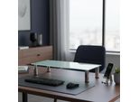 Rialzo Per Monitor Supporto Per Monitor Da Scrivania Schermo Bianco 80X17X35 Cm