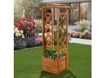 Supporto Per Rampicanti, Grata, Fioriera, Griglia Rampicante, Supporto Rampicante, Colonna Per Rose, Decorazione Marrone