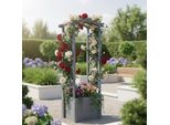 Supporto Per Rampicanti, Grata, Fioriera, Griglia Rampicante, Supporto Rampicante, Colonna Per Rose, Decorazione Grigia