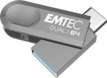 Emtec D280 Dual Unità Flash Usb 64 Gb Usb Type-A / Usb Type-C 3.2 Gen 1 (3.1 Gen 1) Argento