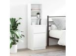 Vidaxl Comodino Bianco 39X35X125 Cm Materiale A Base Di Legno