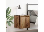 Vidaxl Comodino A Parete In Legno Antico 38X34X40 Cm
