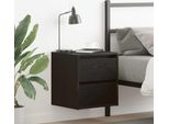 Vidaxl Comodini Da Parete 2 Pezzi Effetto Rovere Nero 38X34X40 Cm