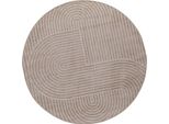 Tappeti Quadrati Vidaxl Huarte Beige Ø 200 Cm Poliestere
