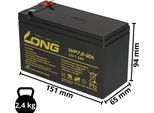 Batteria Sostitutiva Compatibile Con Ups Apc RBC2 Apc Smart Ups 420 E Apc Back Ups