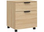 Cartella Mobile Con Rotelle Rovere Sonoma 45X38X54 Cm