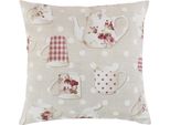 Cappotto Ema - 45X45 Cm - Rosso,Beige