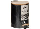 5 Five Simply Smart - Abfalleimer Soft Close Metall 3L "Lea"" Schwarz Marmoreffekt"