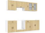 Vidaxl Set Di Armadietti Da Cucina Da 8 Pezzi Porto Sonoma In Legno Di Quercia