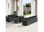 Vidaxl Set Di Divani Da Giardino Con Cuscini Con Cuscini 10 Pezzi Nero Poly Rattan