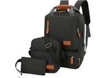 Set Di 3 Pezzi Per Donne E Uomini, Zaino Per Laptop Con Borsa A Tracolla E Tasca, Ideale Per Viaggi, Scuola, Lavoro E Università, Per Laptop Fino A 14,5″