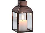 Lanterna Decorativa Vintage Marrakech 16 Cm In Metallo E Vetro Anticato | Portacandela Come Decorazione Da Tavolo Decorazione Per Soggiorno | Portacandele Lanterne Nelios Come Decorazione Estetica Per Balcone, Terrazza E Giardino