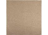 Tappeti Per Zone Vidaxl Moiré Huarte Naturale 240 X 240 Cm Poliestere