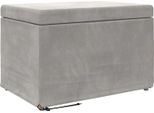 Vidaxl Sgabello Grigio Chiaro 60 X 40 X 40 Cm Velluto E Legno Ingegnerizzato